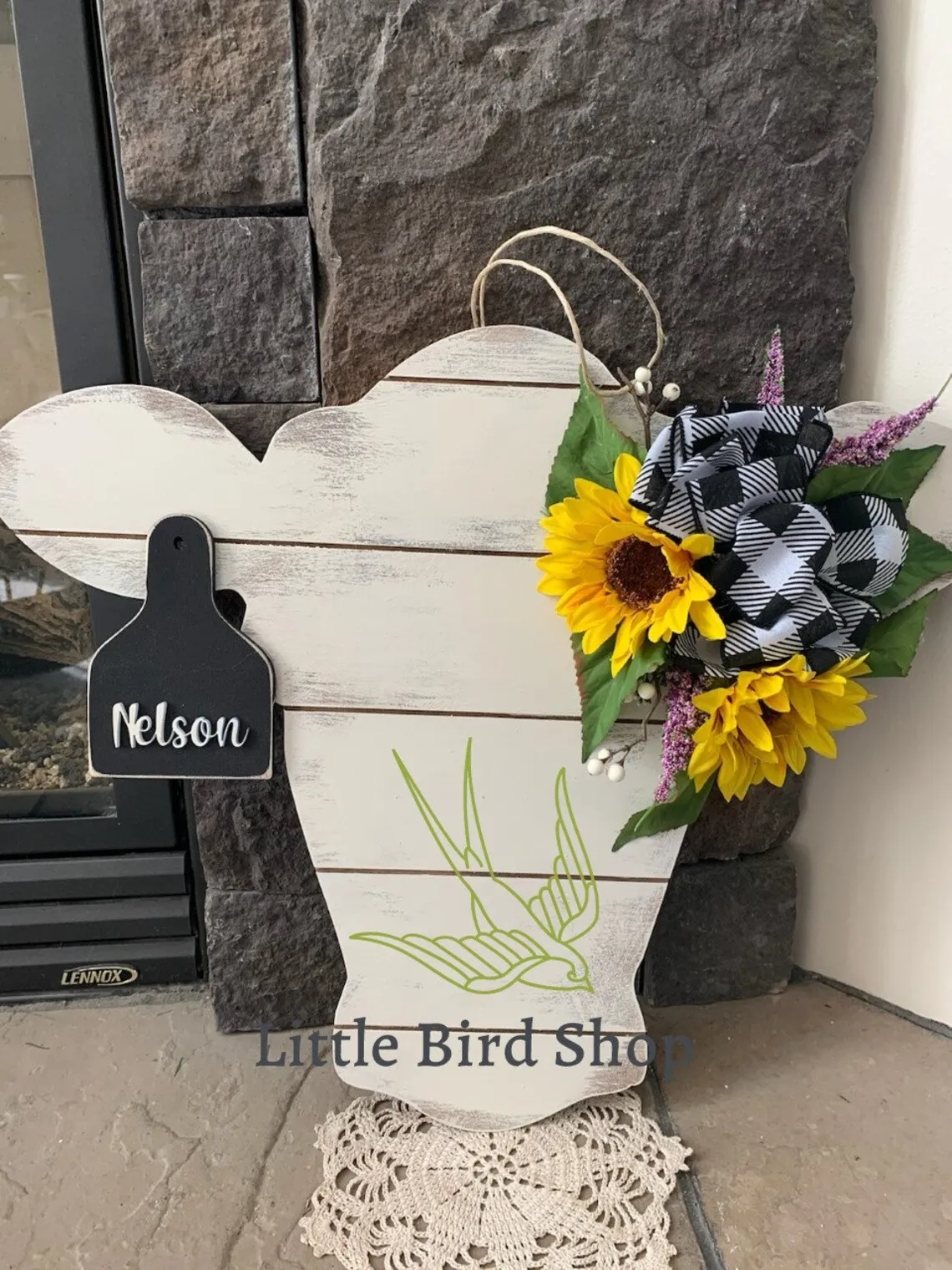 14382 cow head kitchen decor bohemian