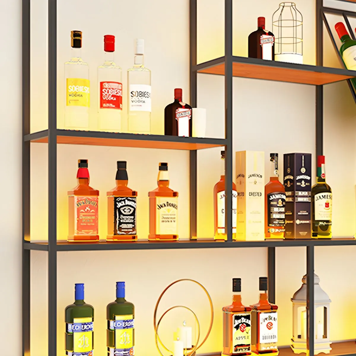 14383 wooden wine holder