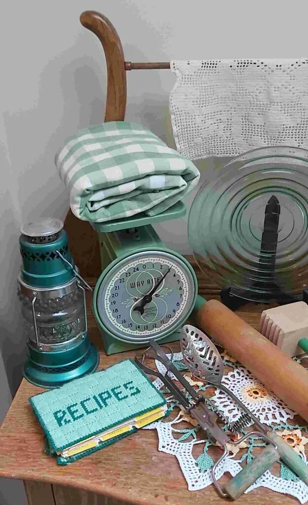 14408 vintage green cabinets