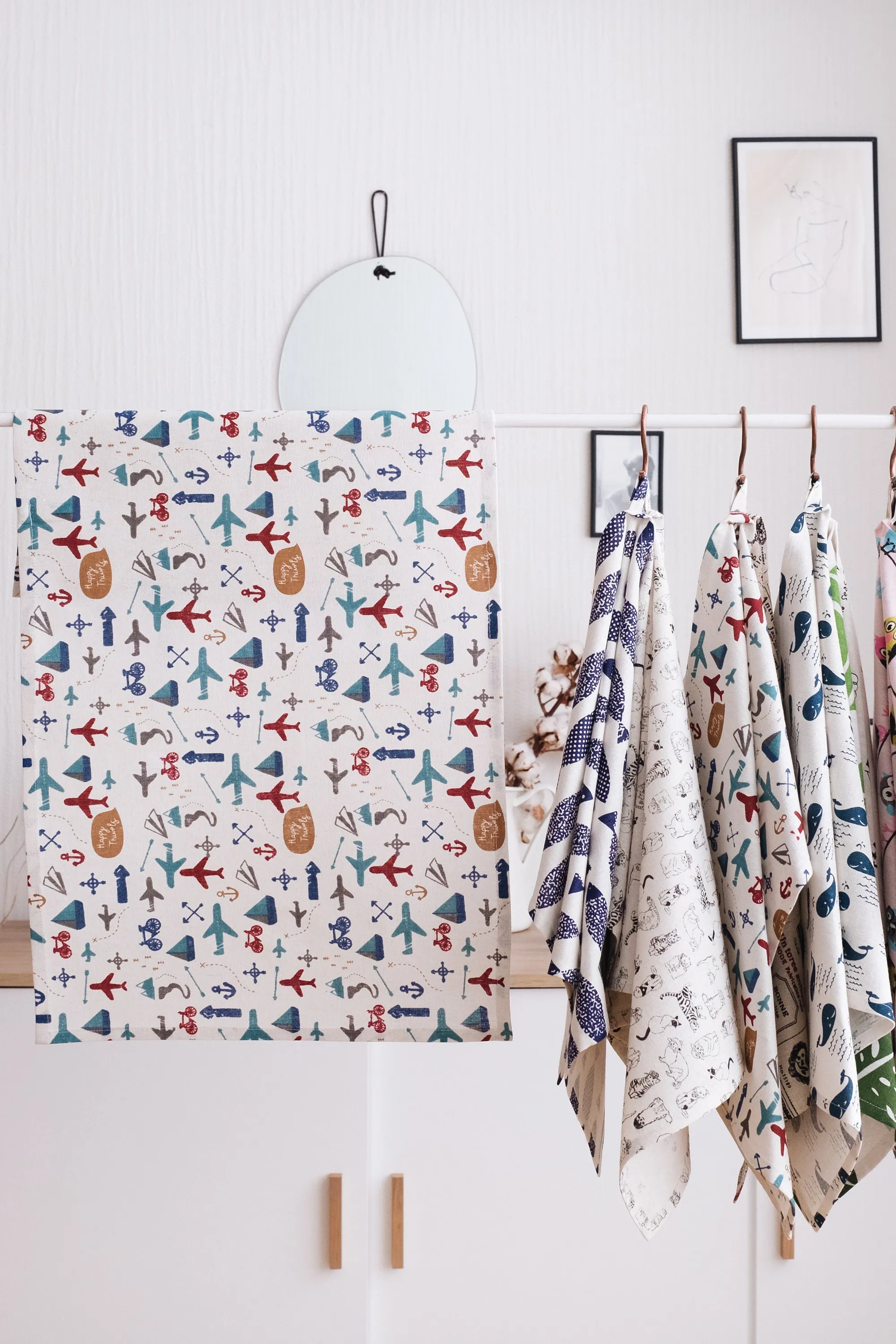 14416 floral kitchen towel