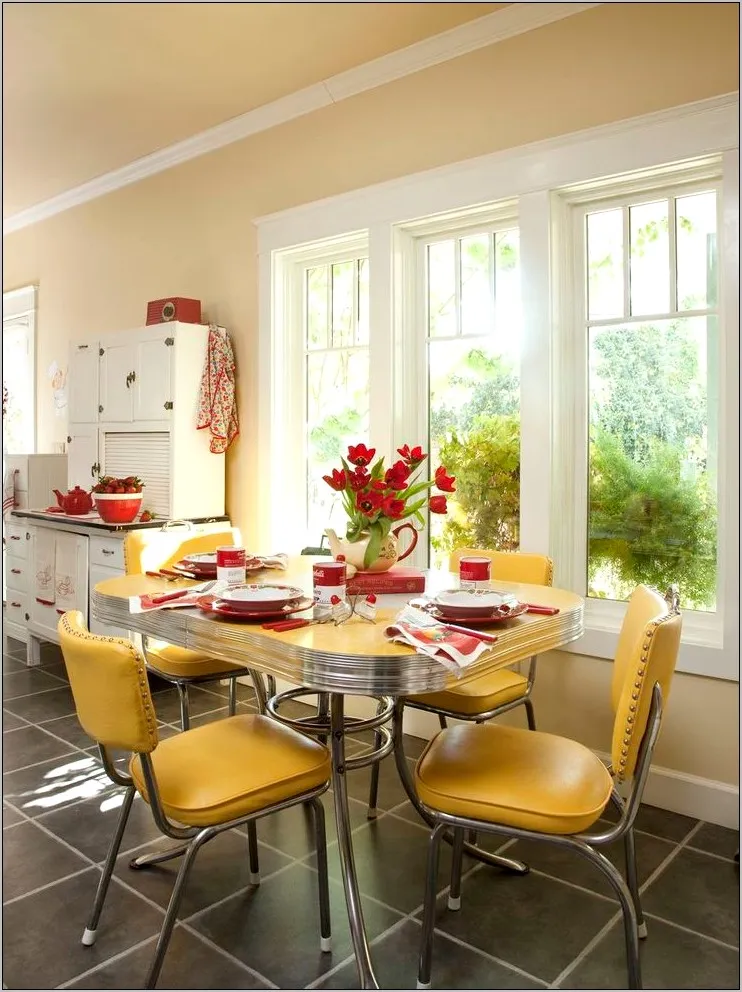 14418 yellow vintage kitchen cabinets