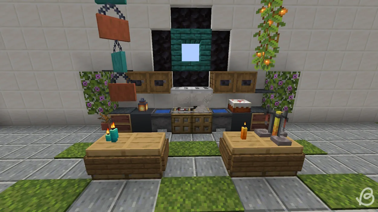 14426 minecraft rustic cabin kitchen