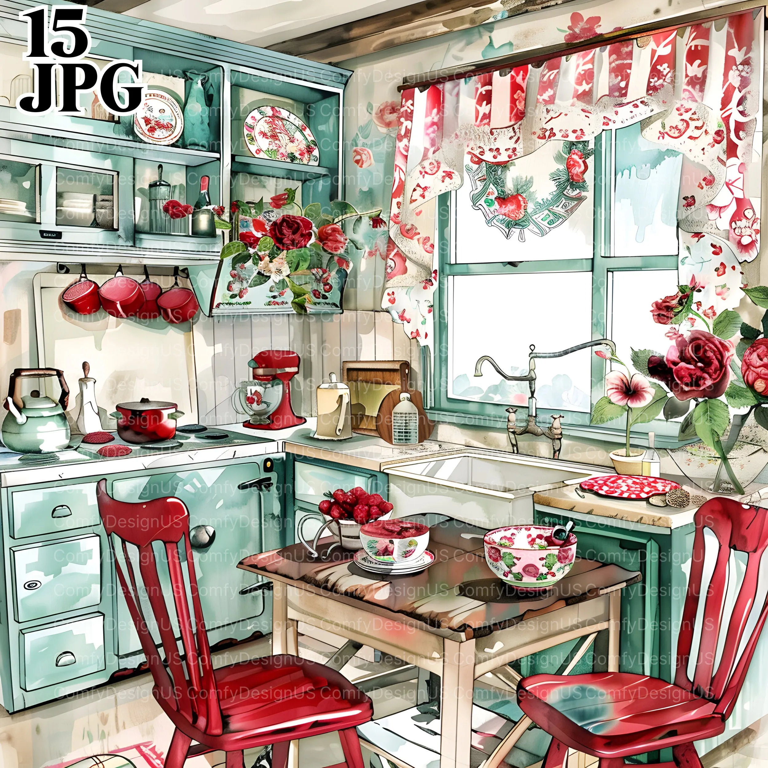 14430 red kitchen backsplash