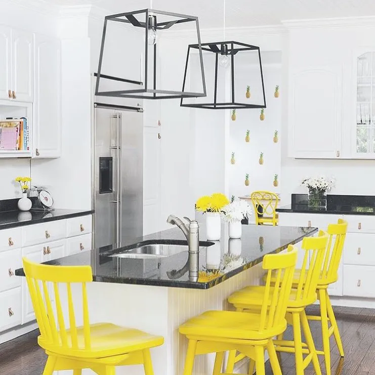 14441 yellow textiles kitchen