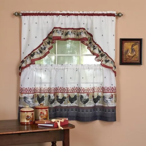 14514 burlap lace kitchen curtains