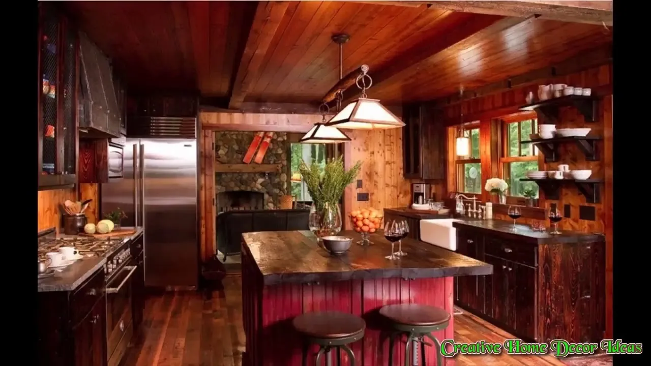 14521 rustic red kitchen overview