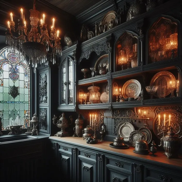 14572 gothic kitchen textiles